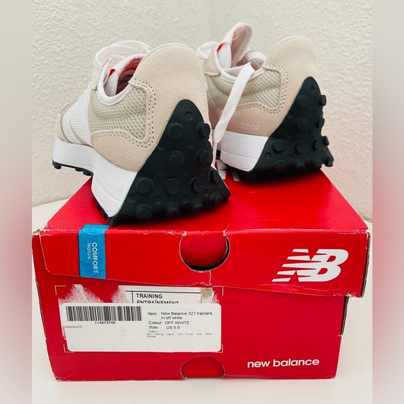 New Balance Beige and White Women's Sneakers - Picture 5 of 5